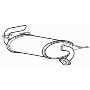 Rear exhaust silencer back - silencer,