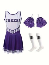 Purple cheerleader uniform - cheerleader,