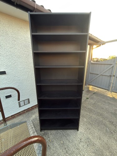 Black ikea billy bookcase 8 - billy, bookcase,