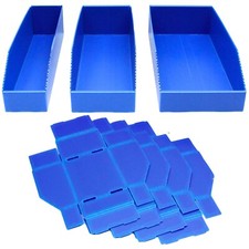 Quality Correx Type Fluted Plastic Parts Storage Bins Boxes Tubs - Size Choice