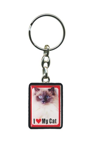 Ragdoll cat keyring i love - keyring,