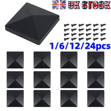 1-24X Fence Post Cap Black ABS