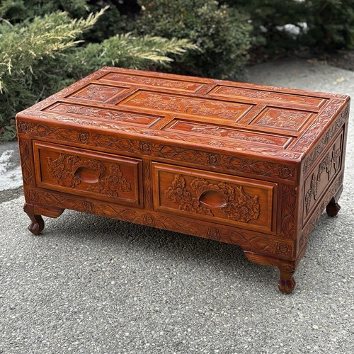 Vintage chinese carved camphor - vintage,