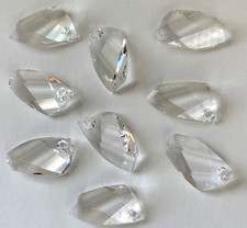 Swarovski Crystal Beads - 12 Avant Gard Pendant Beads - 20mm - Clear Crystal