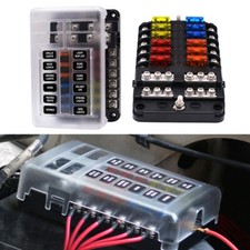 12 Way For Car Marine Waterproof Fuse Box Block Holder Kit With LED Indicator UK