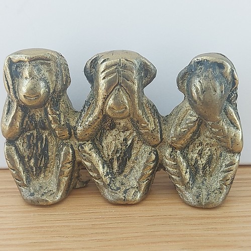 Vintage brass three wise - brass,