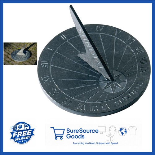 Round slate sundial for - slate,