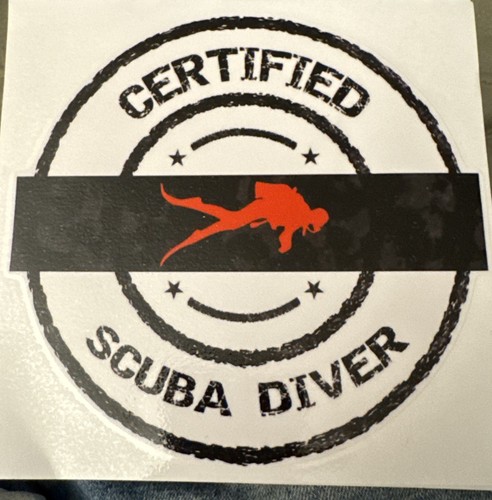 Certified scuba diver sticker - scuba,
