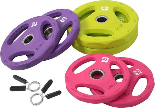 Rubber weight plates set - rubber,