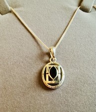 Rennie Mackintosh Sterling Silver Pendant with Black Onyx Necklace 18” 1980s