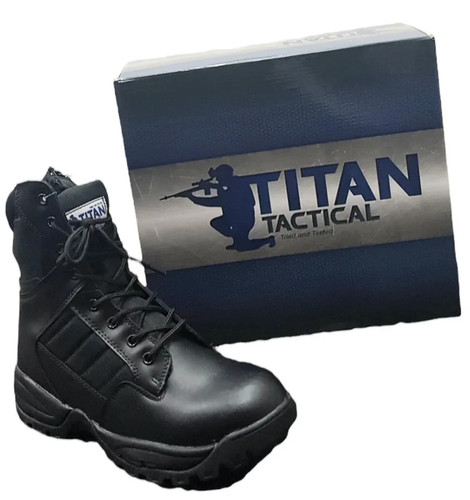 Black patrol leather combat - patrol,