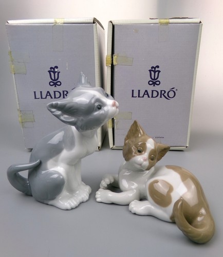 Two lladro cats - cats, kittens