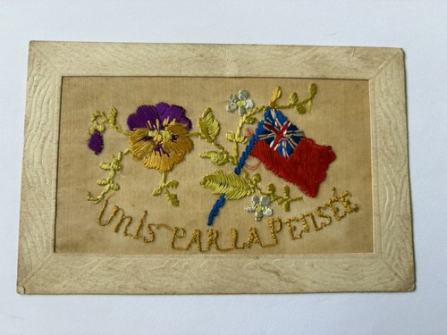 Ww1 silk postcard british - postcard,