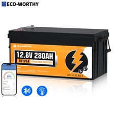 ECO-WORTHY 12V 280Ah LiFePO4 Battery Lithium Bluetooth Low Temperature Motorhome