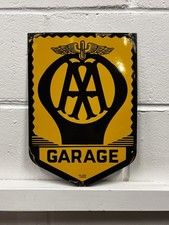 AA Garage Advertising Enamel