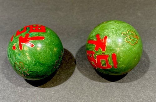 Green red chinese metal - green/red,