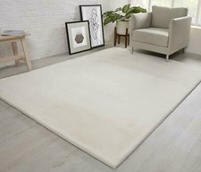 Natural Faux RABBIT FUR Rug