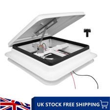 Roof Vent Fan Camper Van Motorhome 420x420mm White RV Caravan Skylight Vent
