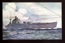NA0003 - Royal Navy Warship - HMS Rodney - Artist AFD Bannister - postcard