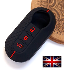Key Case Fob Cover Shell for Fiat 500 Panda Punto Bravo Flip Silicone Remote 2