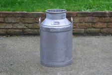 Vintage old stainless steel NESTLE milk churn milkchurn milking pot