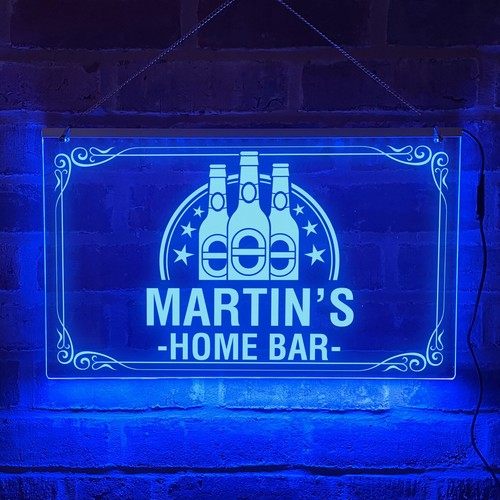 Home bar led neon look - bar,