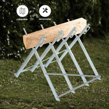 Sawhorse Log Stand Heavy Duty Chain Saw Metal 150KG Cutting Table New