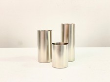 Carl Hugo Pot Set of 3 Tube Vases Stainless Steel 18/8 60s Rare Solingen Cylinda