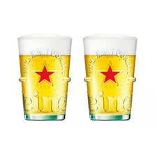 Heineken Silver Pint Glass X 2