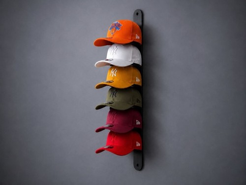 Wall mounted hat - mounted, rack