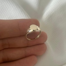 Men's 9ct Yellow Gold Oval Signet Ring Lightweight 1.2 Grams Solid - Gift Boxed