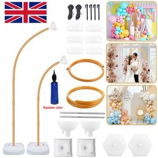 1.5m+2.5m Balloon Arch Kit Free Bending Shape Half Arch Balloon Stand with Base