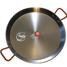 Paella Pan 46cm - 65cm Professional Carbon Steel Polished Paella Pan