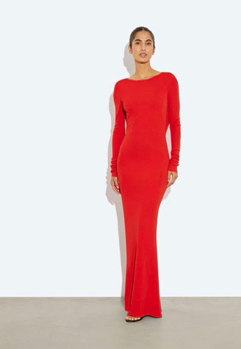 Rat boa red maxi - red, dress