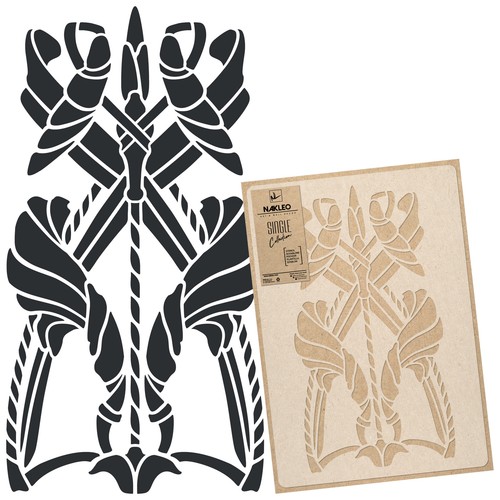 Reusable plastic wall stencil - reusable,