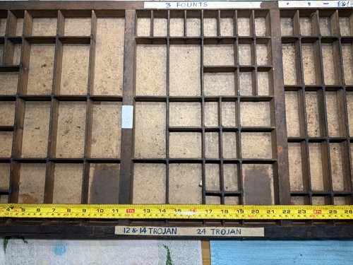 Antique wooden printers drawer - antique,