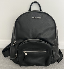 Black Faux Leather Rucksack -