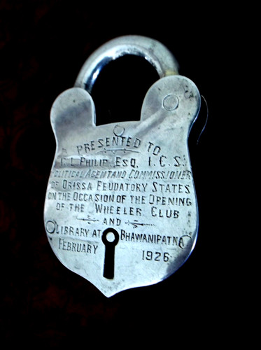 Antique silver padlock - antique,