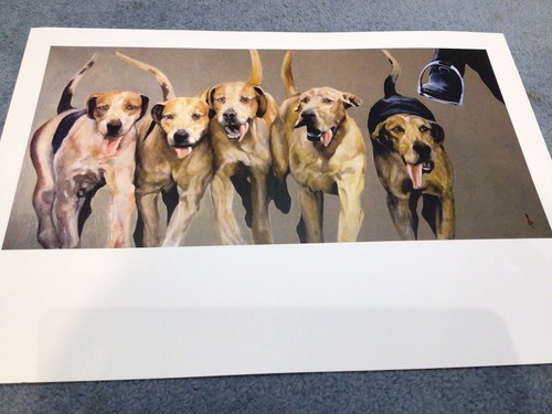 Foxhound print hunting - print.,