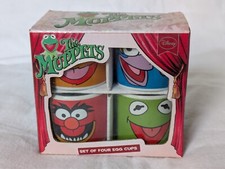 Set of 4 Muppets Egg Cups feat. Kermit, Animal, Fozzie & Gonzo
