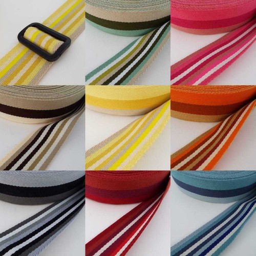 40mm striped webbing cotton - 40mm,
