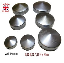 Round Metal Fence Gate Post Cap Caps Flange 44mm to 101mm "Pyramid"