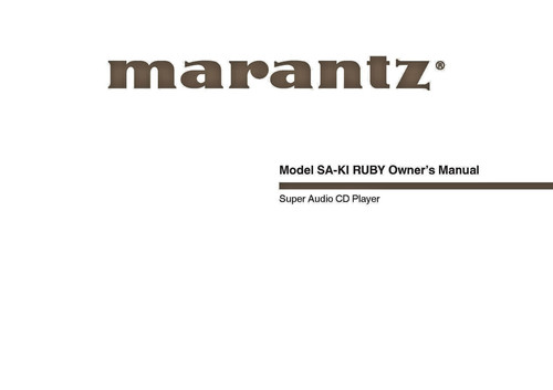 Marantz ruby cd player - sa-ki,