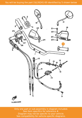 Yamaha grip 1vj 26241 oem - grip,,