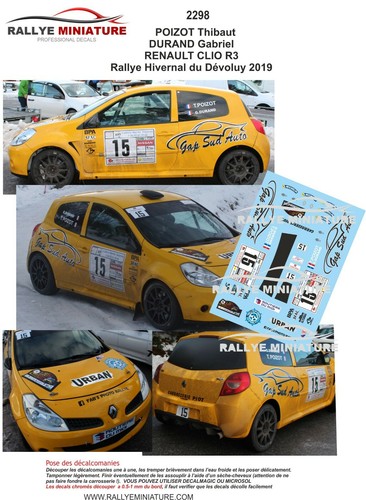 Decals ref 2298 - ref, renault