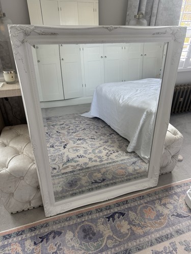 White painted shabby chic wall - painted,