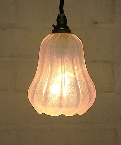 Antique etched opaline milk - antique,