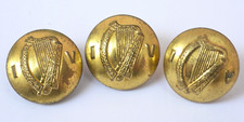 Irish Military Buttons x 3 ~ I