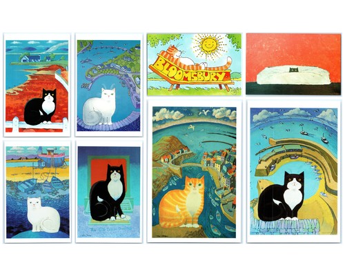 Vintage coastal cats postcard - cats,