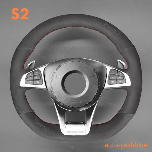 Alcantera steering wheel cover - wheel,